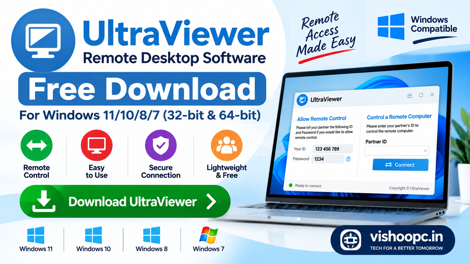 UltraViewer free download remote desktop software for Windows