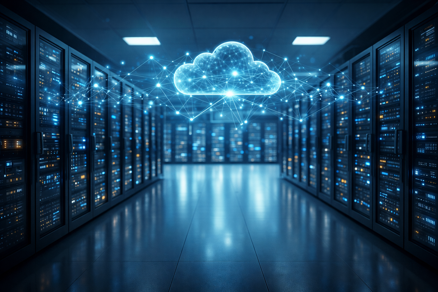 Cloud computing data center infrastructure and enterprise server network