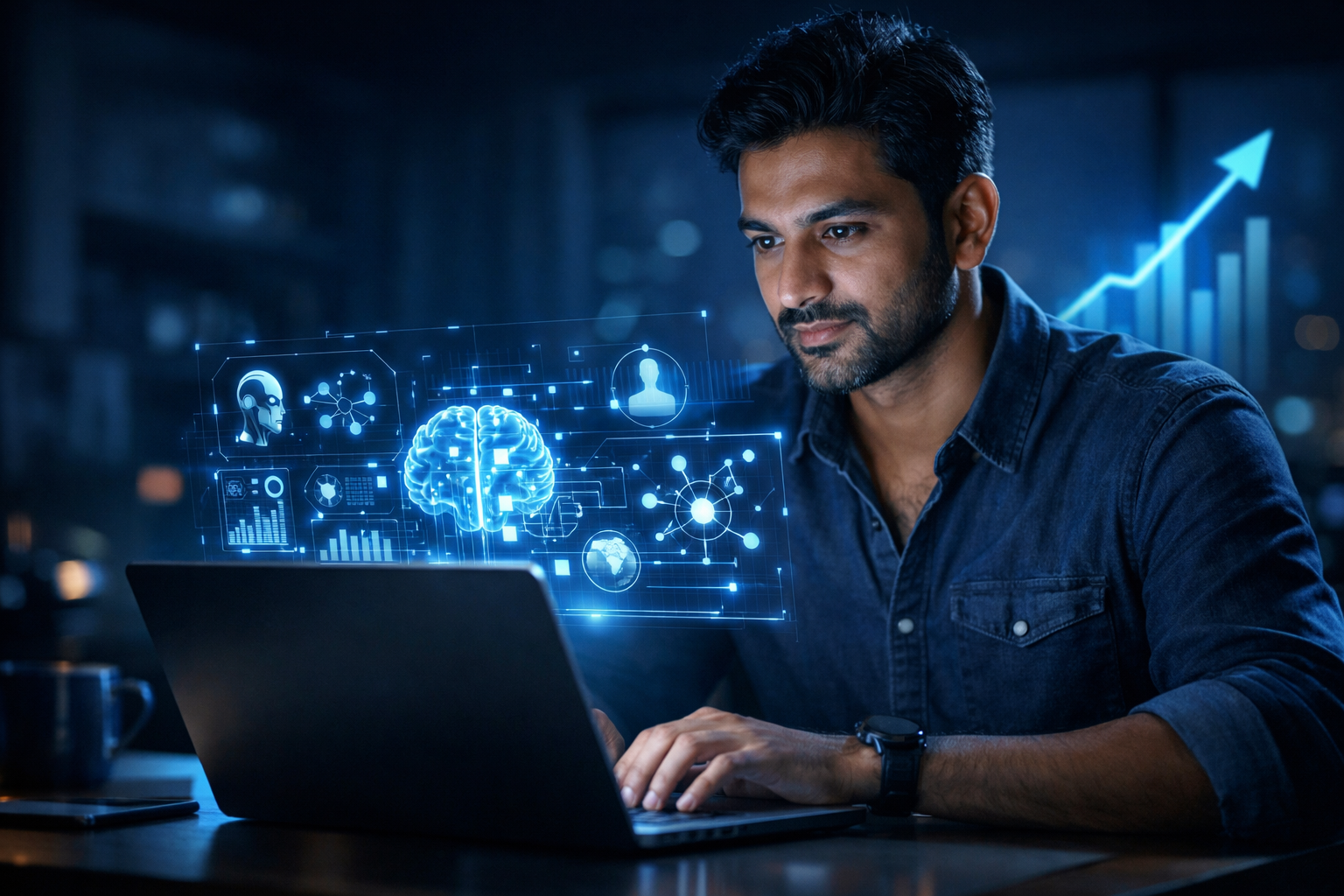 ChatGPT se online earning karte hue freelancer ka modern workspace