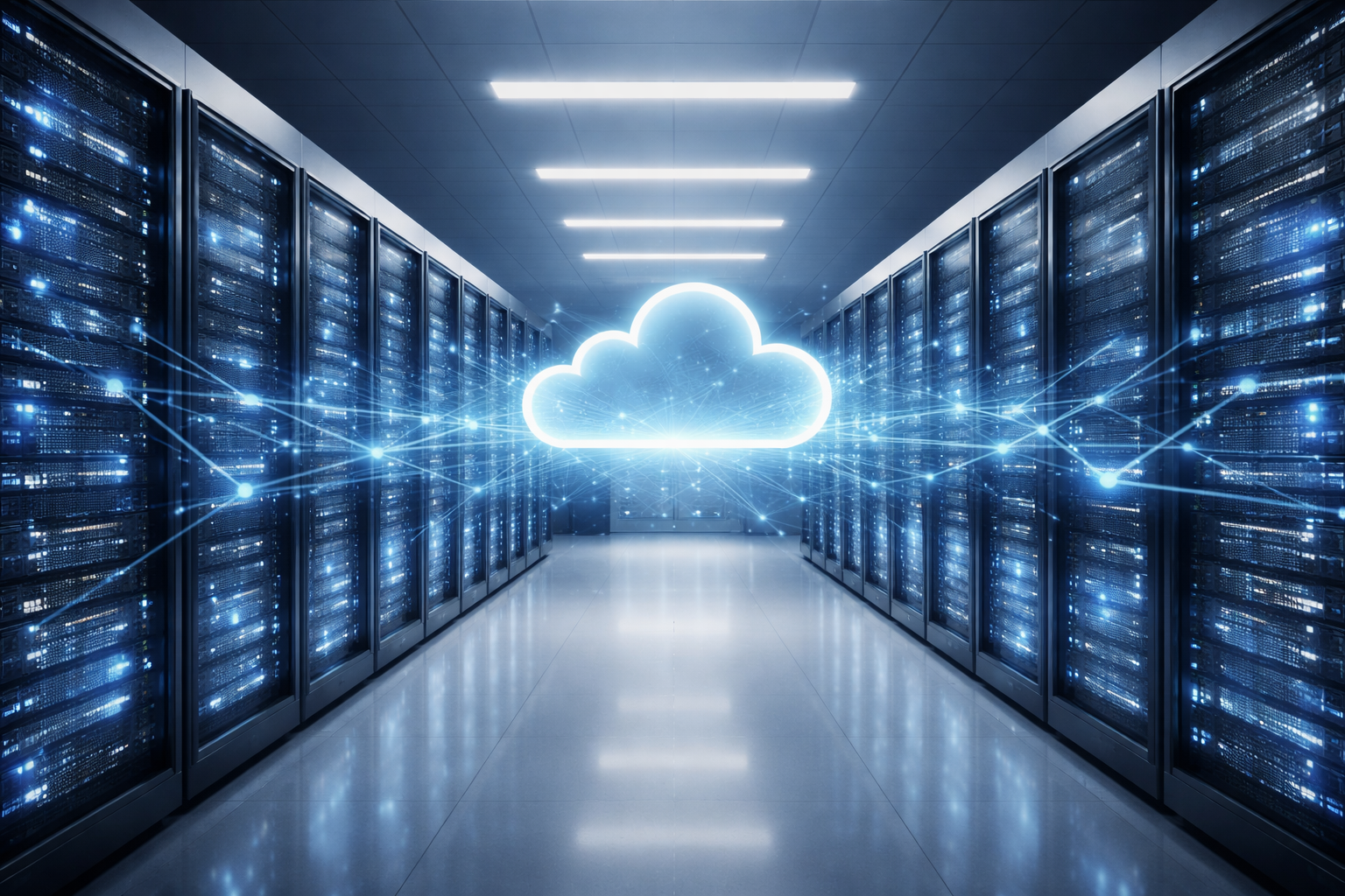 Cloud computing data center infrastructure and network servers for high paying tech careers