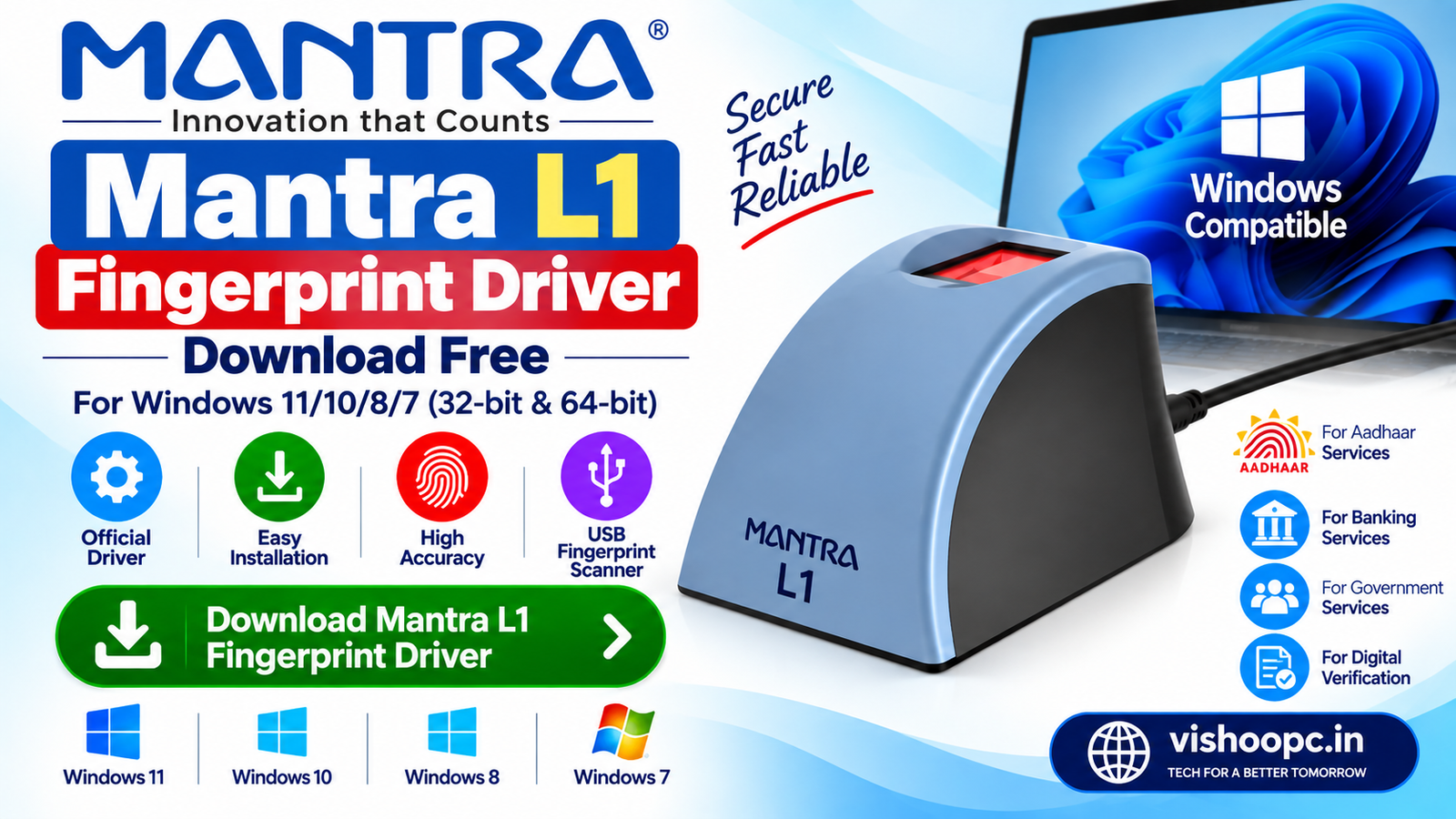 Mantra L1 fingerprint driver download free for Windows