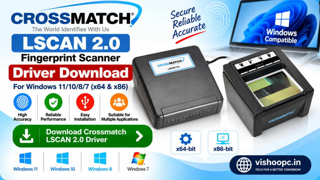 Crossmatch LSCAN 2.0 fingerprint scanner driver download