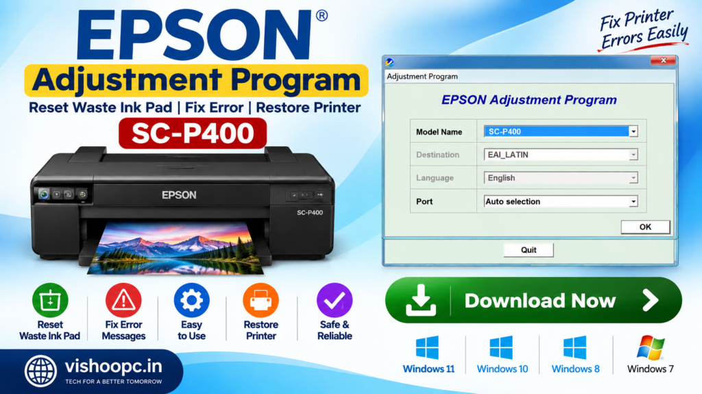 Epson SC-P400 Adjustment Program download