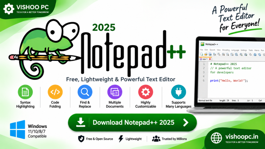 Notepad++ Free Download 2025